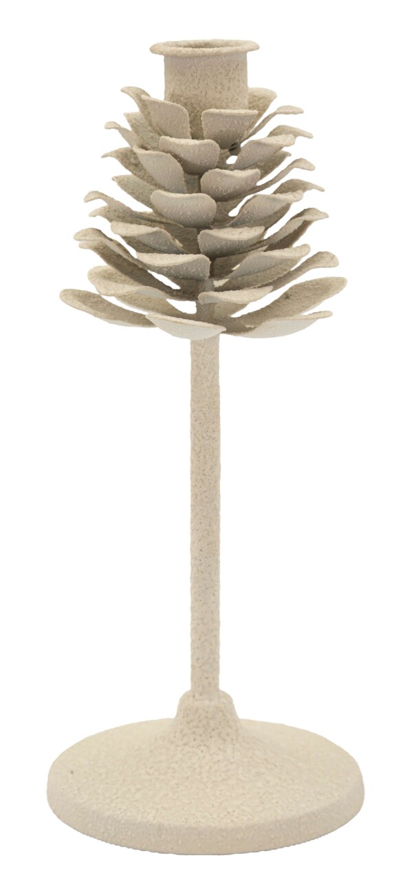 Suport lumanare Dune Pigna, Mauro Ferretti, 9.5x22.5 cm, fier, crem - imagine 7